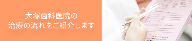 大塚歯科医院の治療の流れをご紹介します